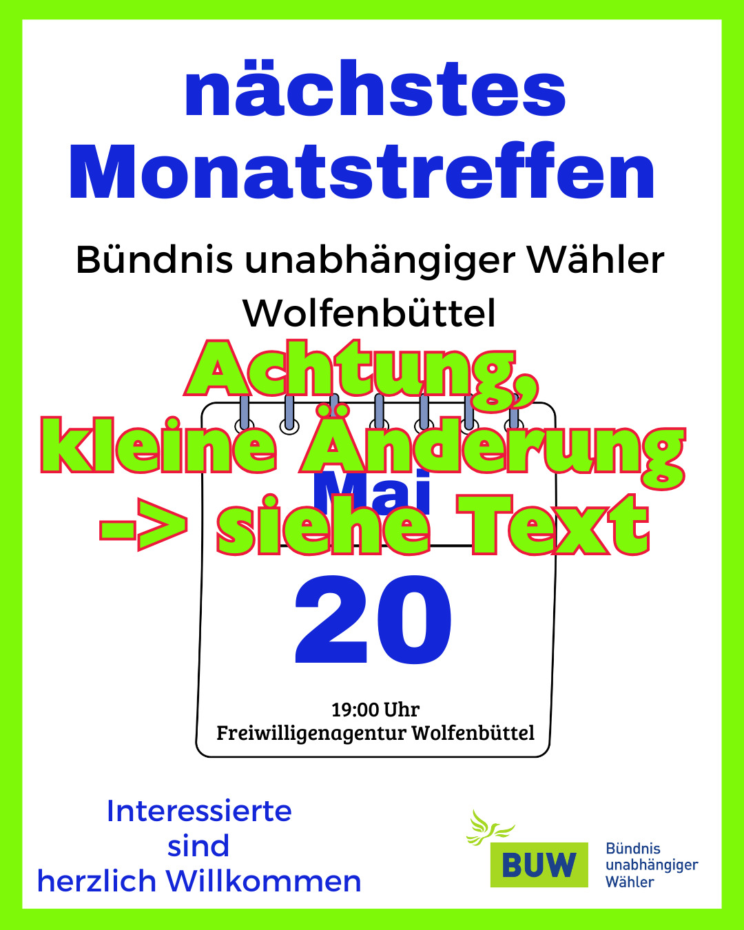 Monatlicher Stammtisch