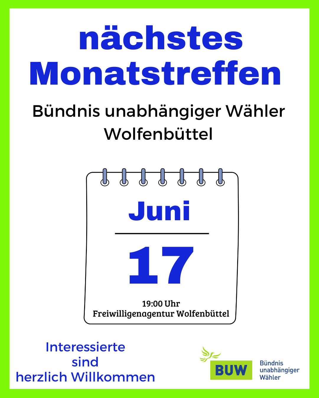 Monatliches Jour Fixe