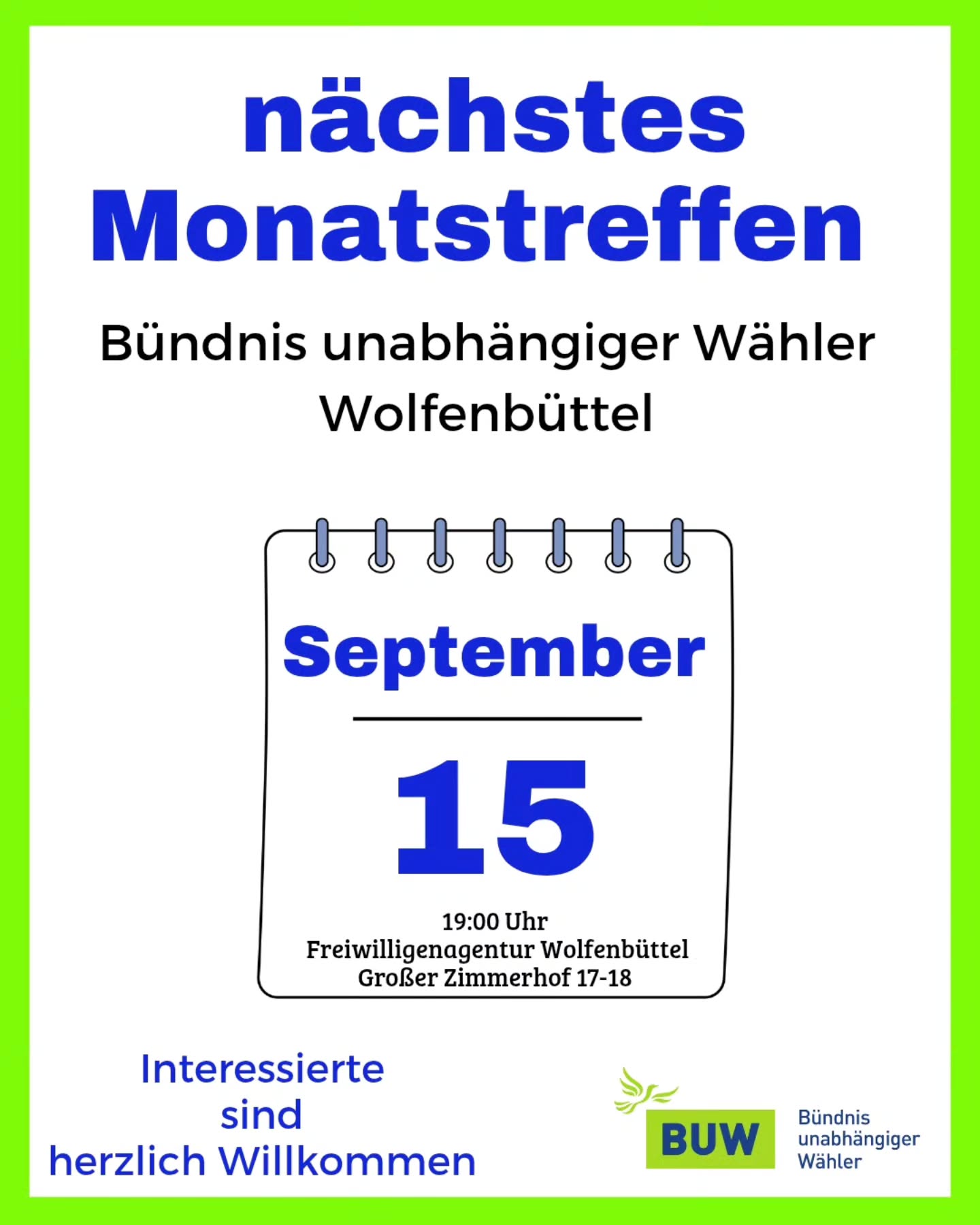 Jour Fixe im September