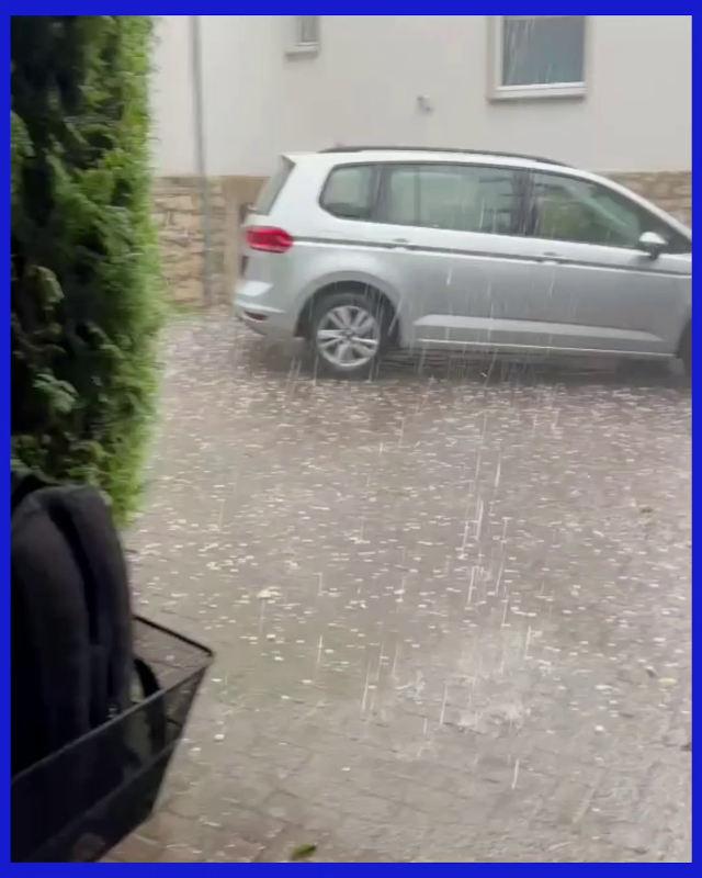 Vorbereitung im Regen
